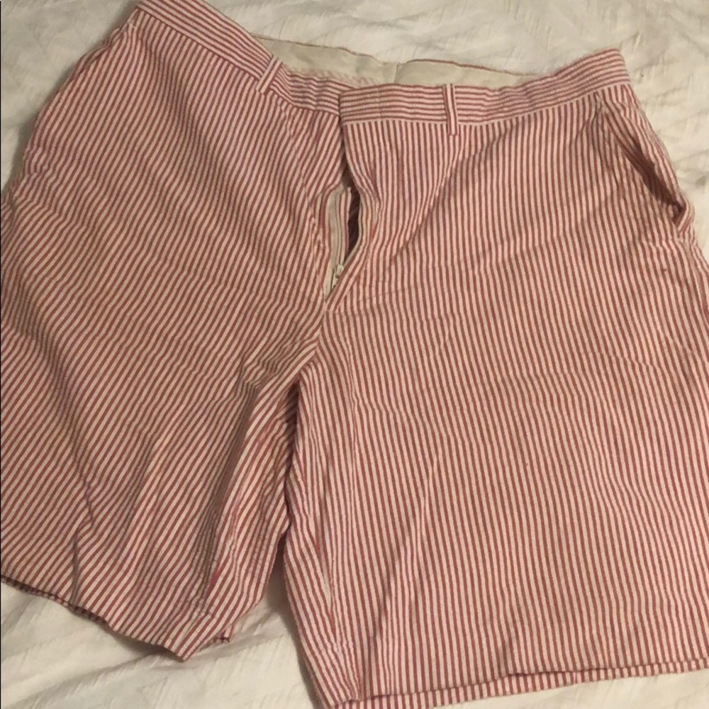 Red Berle Seersucker shorts